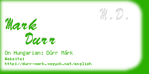 mark durr business card